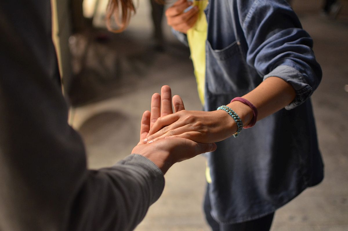 Handshake close up; collaborate with employees concept