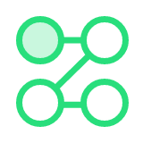 Green lines connecting 4 dots