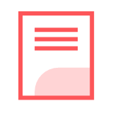 Red rectangle with 3 horizontal lines