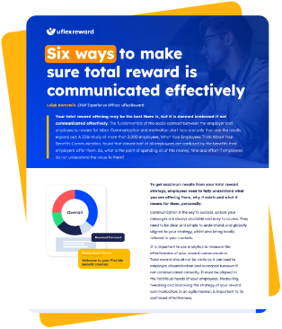 Six Ways to Communicate Rewards document pages